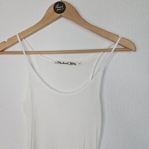 Michael Stars Ribbed Women's Cassie Tank, Size One Size, White